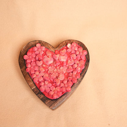 Wooden Heart Candle – Natural Romantic Candle Décor | Artecasa