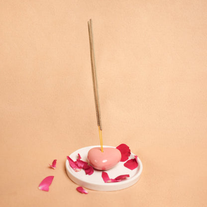 HeartGlow Agarbati Stand | Heart Shaped Ceramic Incense Holder