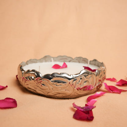 Chandi Urli Candle – Silver Urli Candle for Festive Décor | Artecasa
