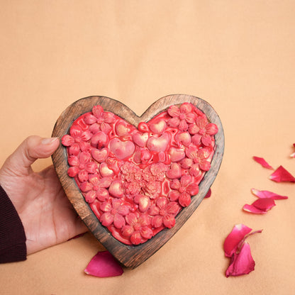 Wooden Heart Candle – Natural Romantic Candle Décor | Artecasa