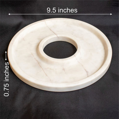 Marble Concentric Platter | Byora Homes | White | White Indian Marble