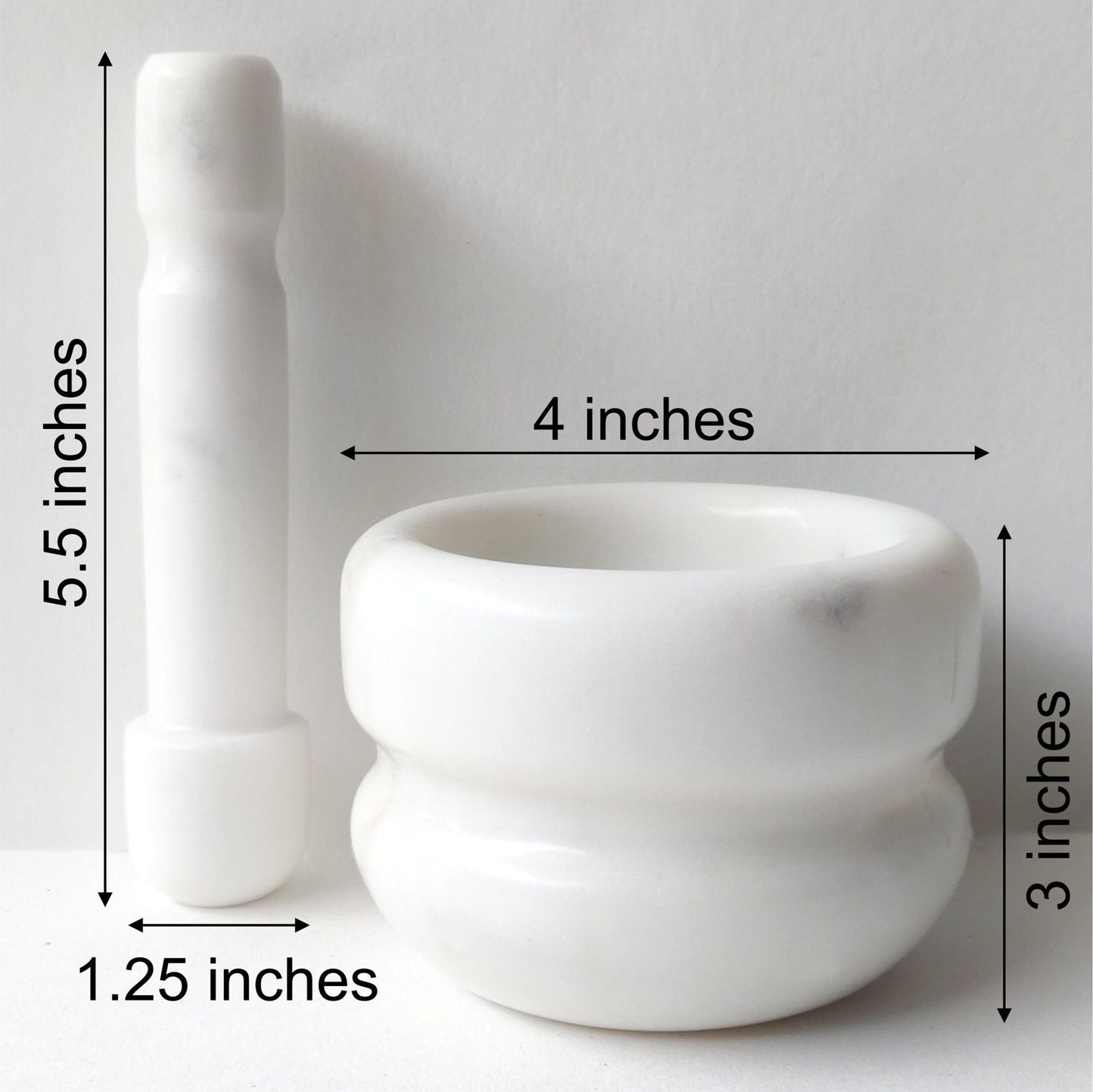 Concentric Mortar and Pestle | Byora Homes | White | White Indian Marble