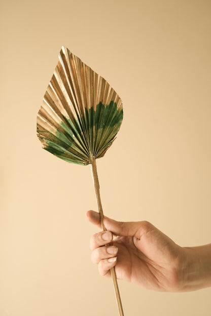 Golden Green Dual tone palm leaves