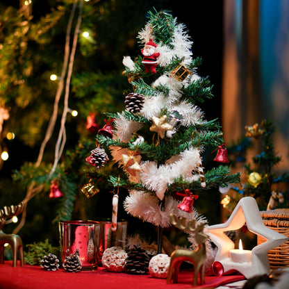 Big foldable christmas tree with 15 ornamnets