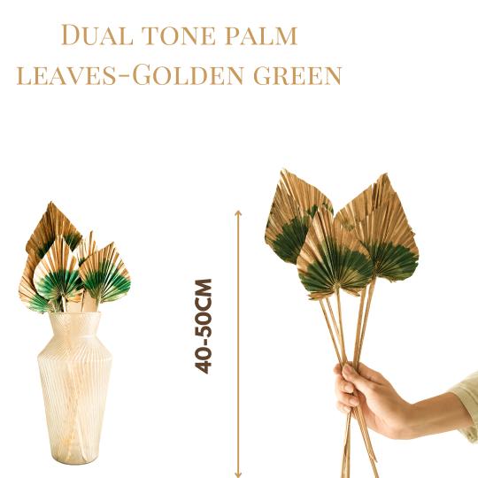 Golden Green Dual tone palm leaves