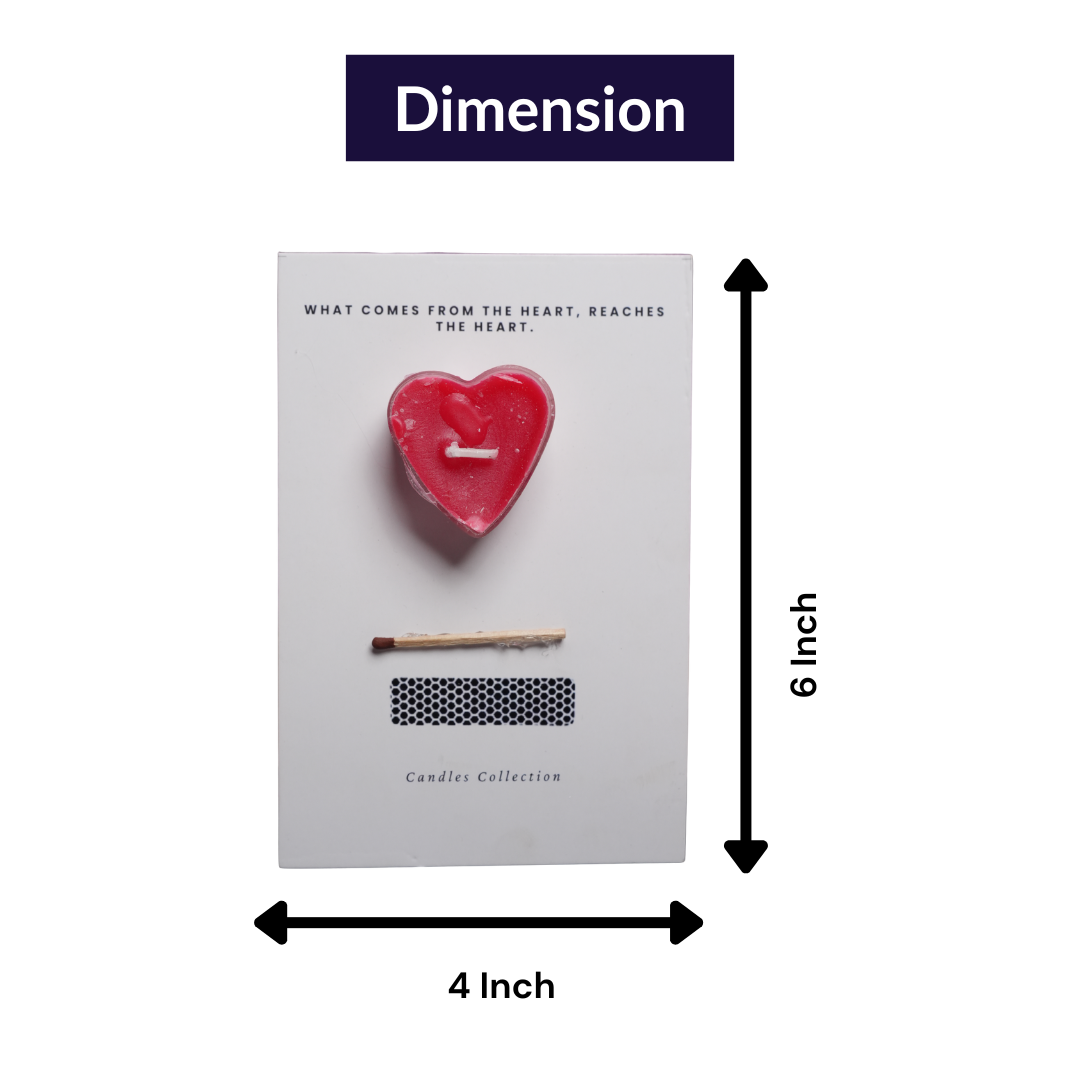 Ruby Heart Candle – Romantic Red Valentine Candle | Artecasa