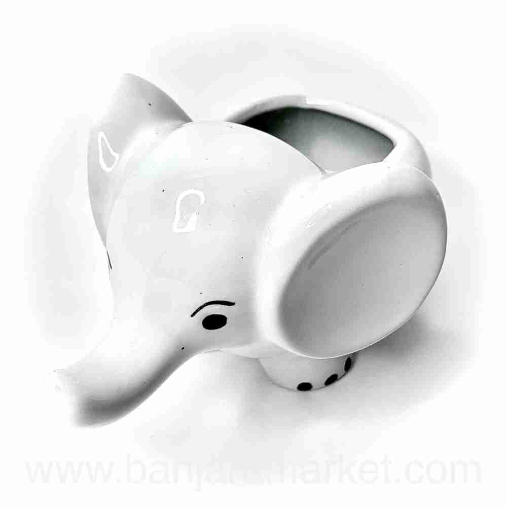 Banjara Market | White Baby Elephant Pot