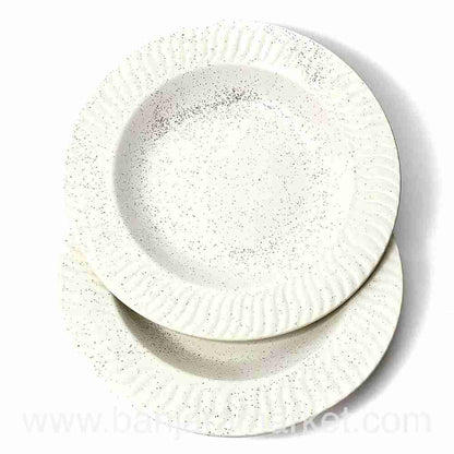 Banjara Market | Big Beige Pasta Plates (Set of 2)