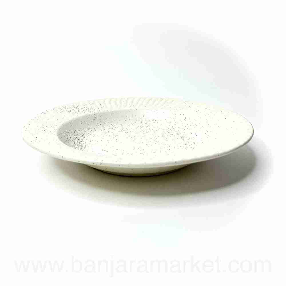 Banjara Market | Big Beige Pasta Plates (Set of 2)