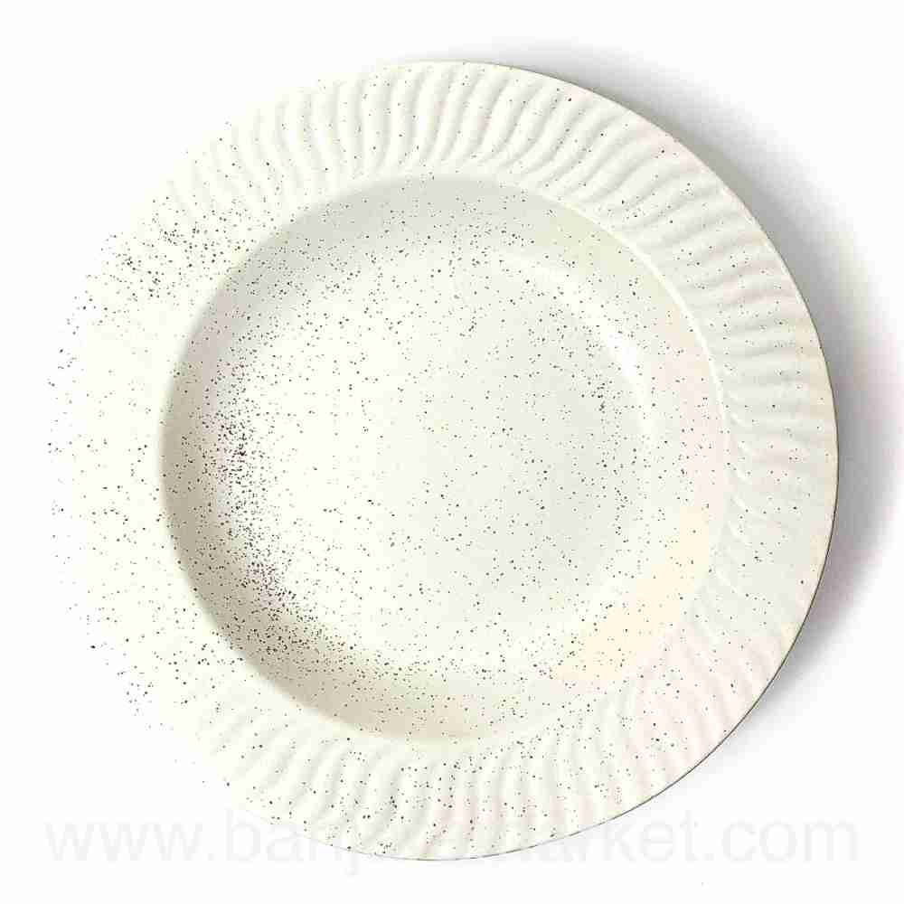 Banjara Market | Big Beige Pasta Plates (Set of 2)