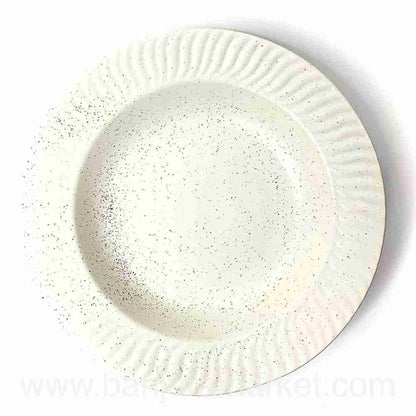 Banjara Market | Big Beige Pasta Plates (Set of 2)