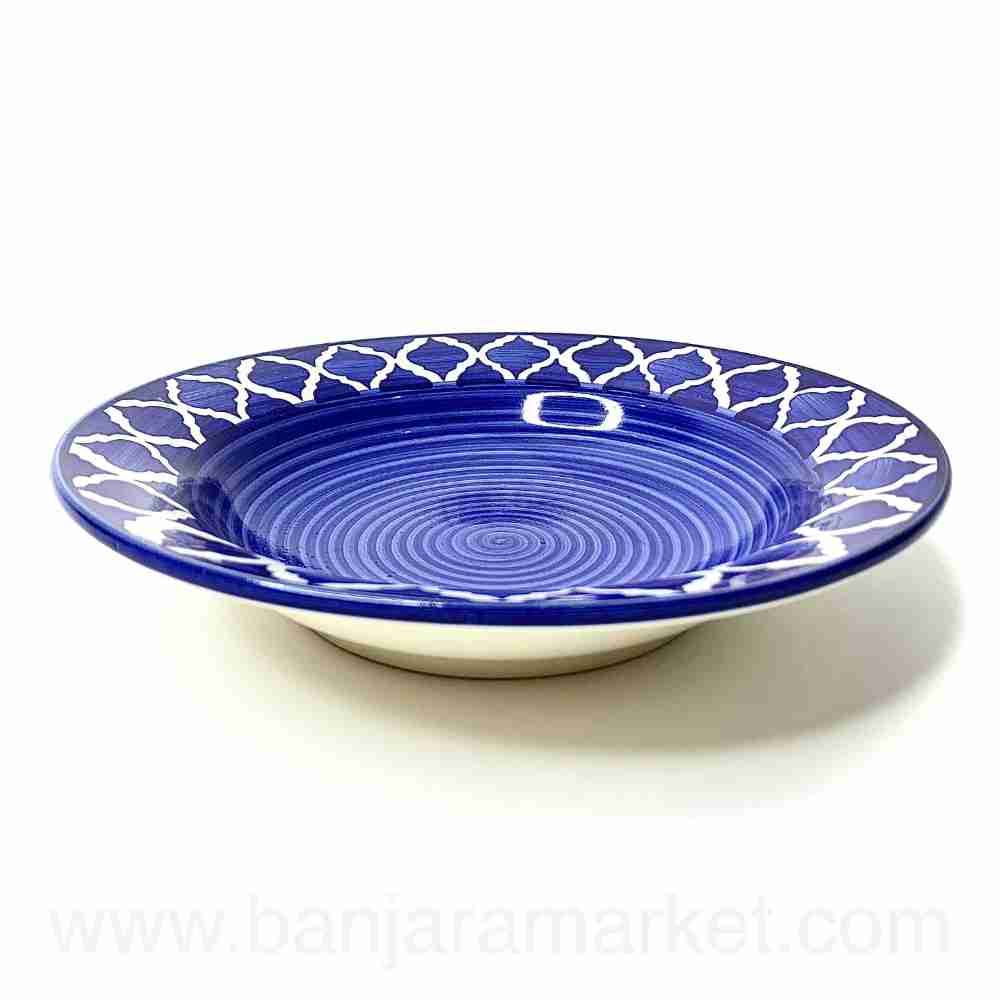 Banjara Market | Blue Moroccan Pasta Plates (Big)