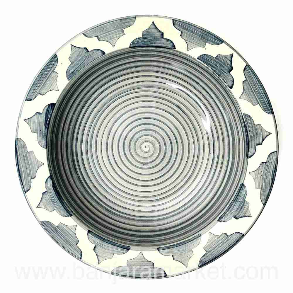 Banjara Market | Grey Moroccan Pasta Plates (Set of 2)