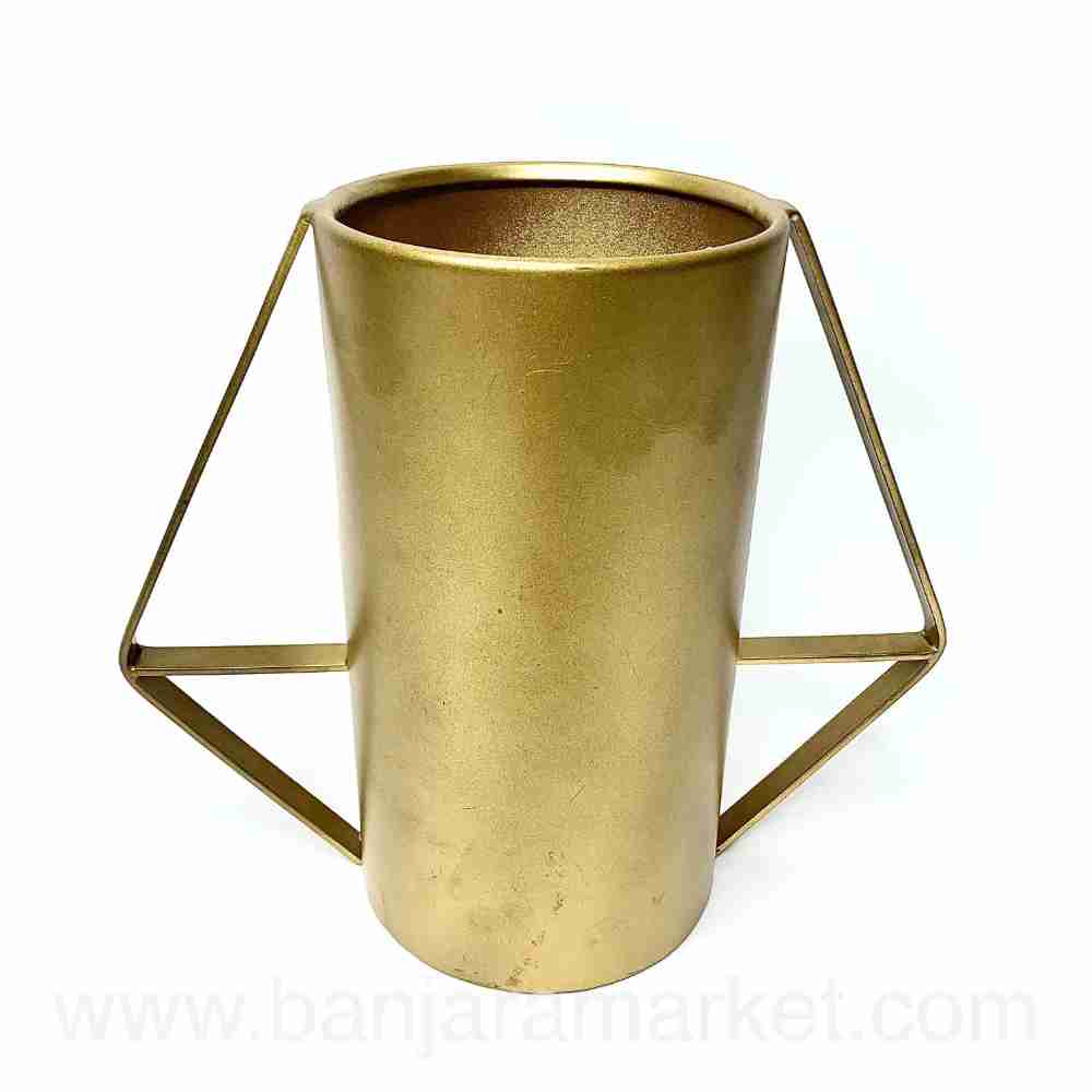 Banjara Market | Golden Metallic Vase