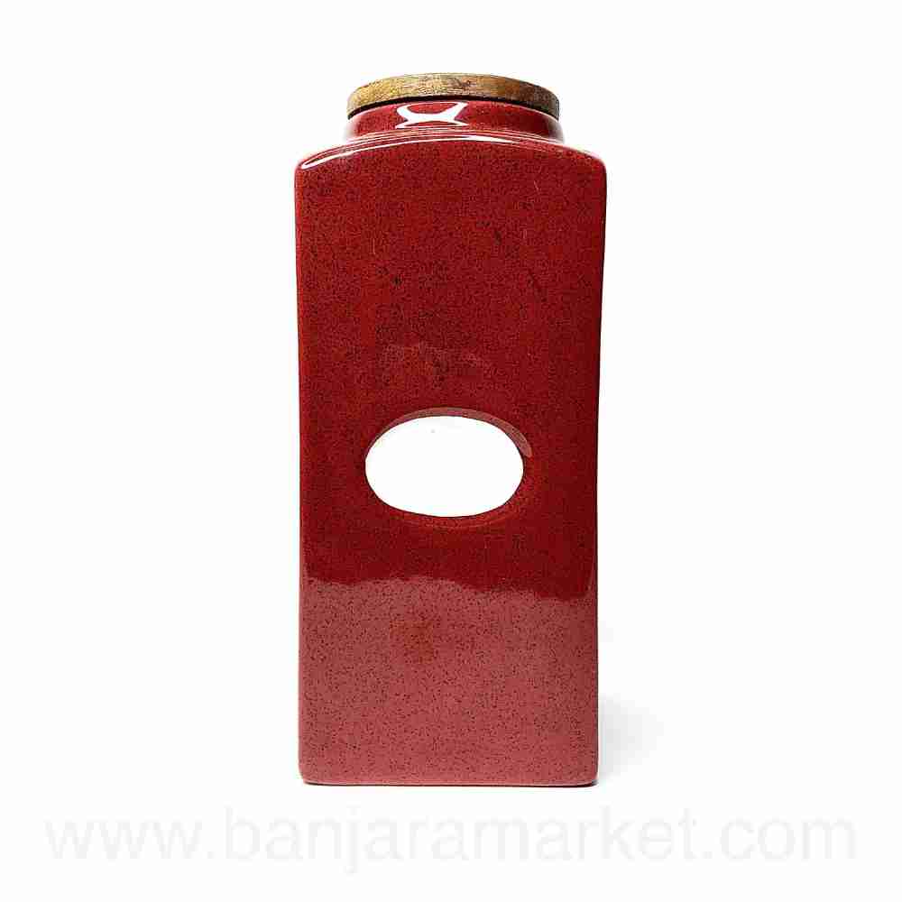 Banjara Market | Maroon Air-Tight Pickle Jar /Barni (BIG)