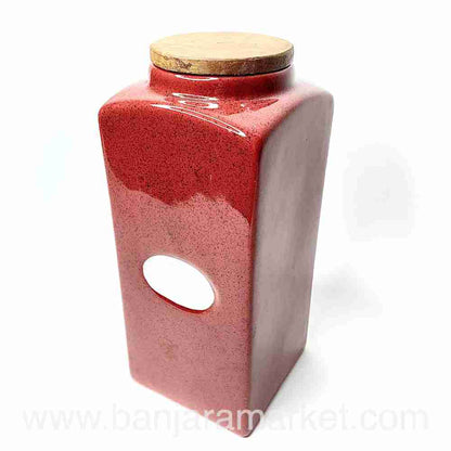 Banjara Market | Maroon Air-Tight Pickle Jar /Barni (BIG)