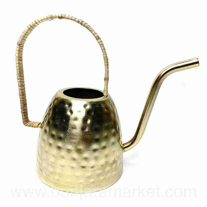 Banjara Market | Golden Flat Base Watering Can