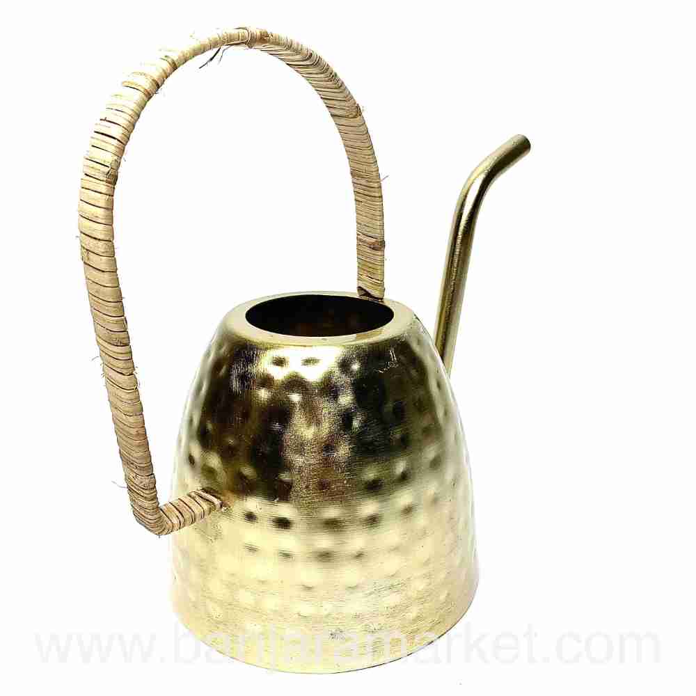 Banjara Market | Golden Flat Base Watering Can