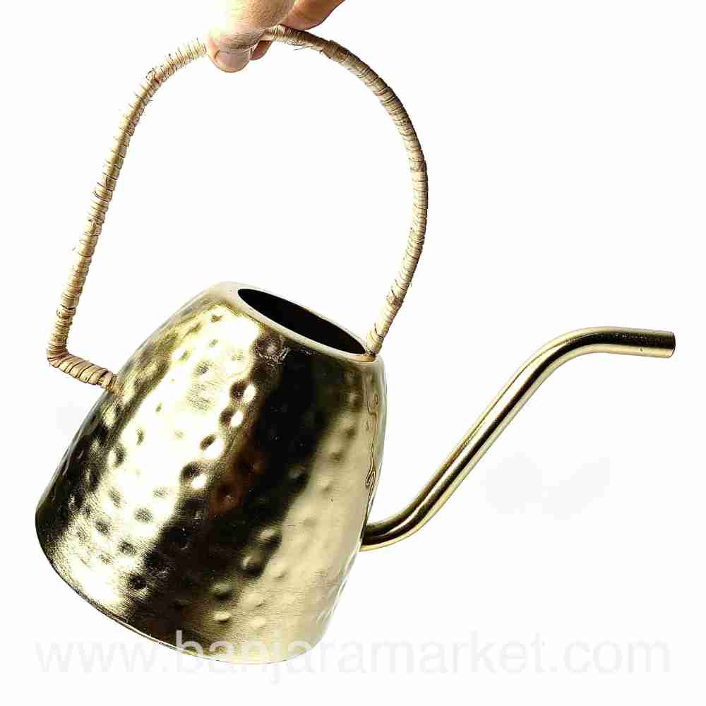 Banjara Market | Golden Flat Base Watering Can