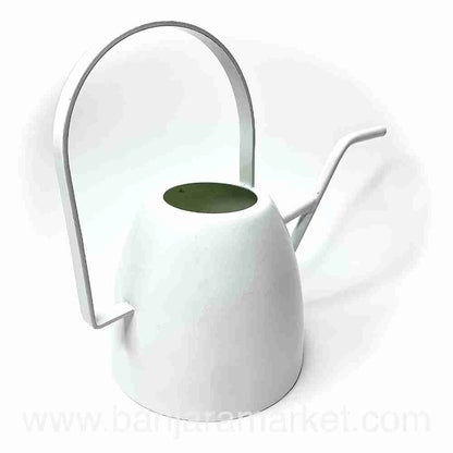 Banjara Market | White Flat Base Watering Can