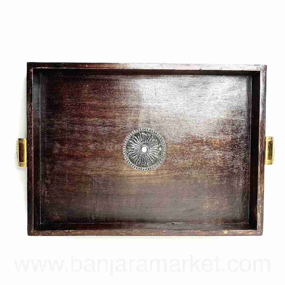 Banjara Market | Elegant Wooden Trays (Set of 2)