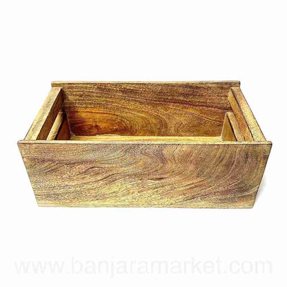 Banjara Market | Wooden Organizer with Handles