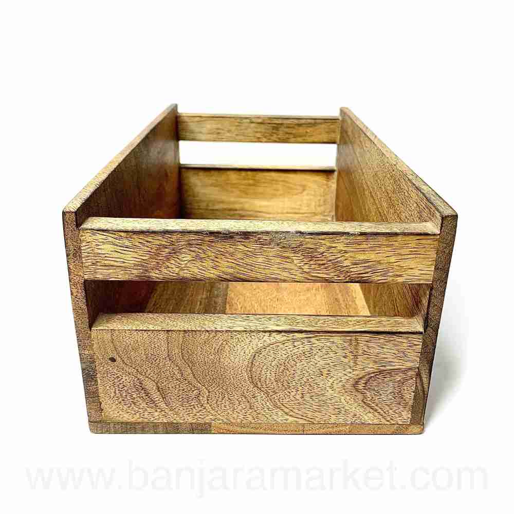 Banjara Market | Wooden Organizer with Handles