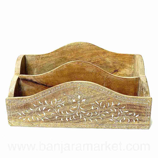 Banjara Market | Wooden Magazine/Paper Holder