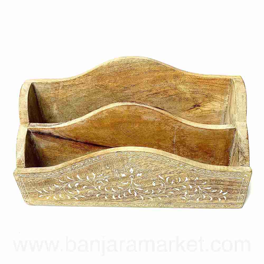 Banjara Market | Wooden Magazine/Paper Holder