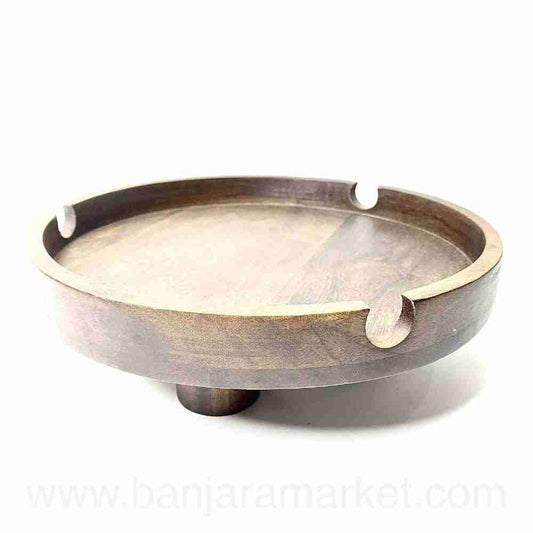 Banjara Market | Wooden Serving Platter (With Stand)