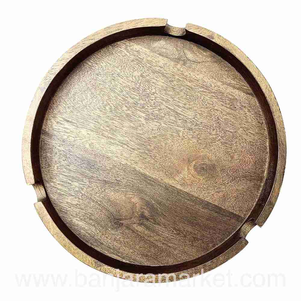 Banjara Market | Wooden Serving Platter (With Stand)