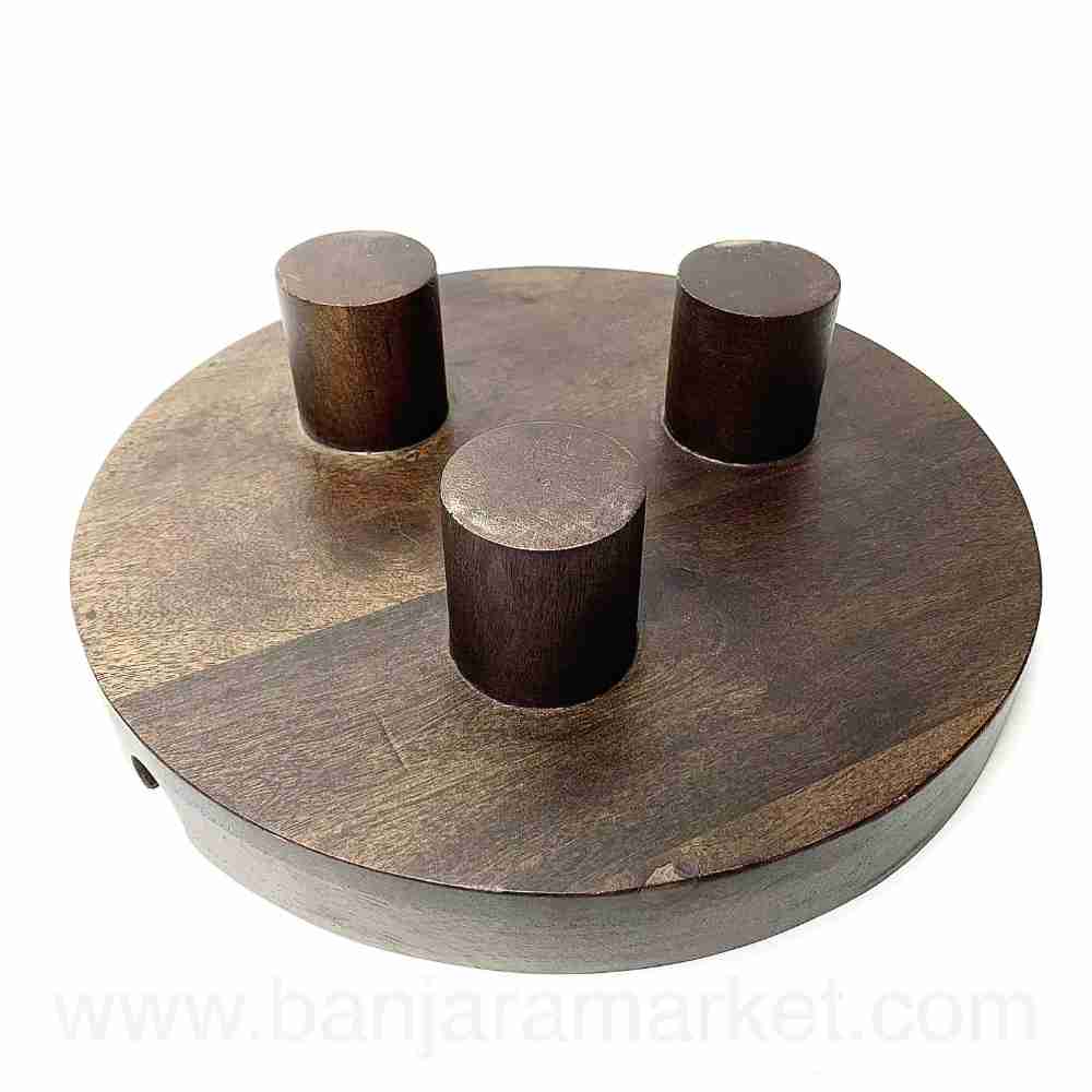 Banjara Market | Wooden Serving Platter (With Stand)