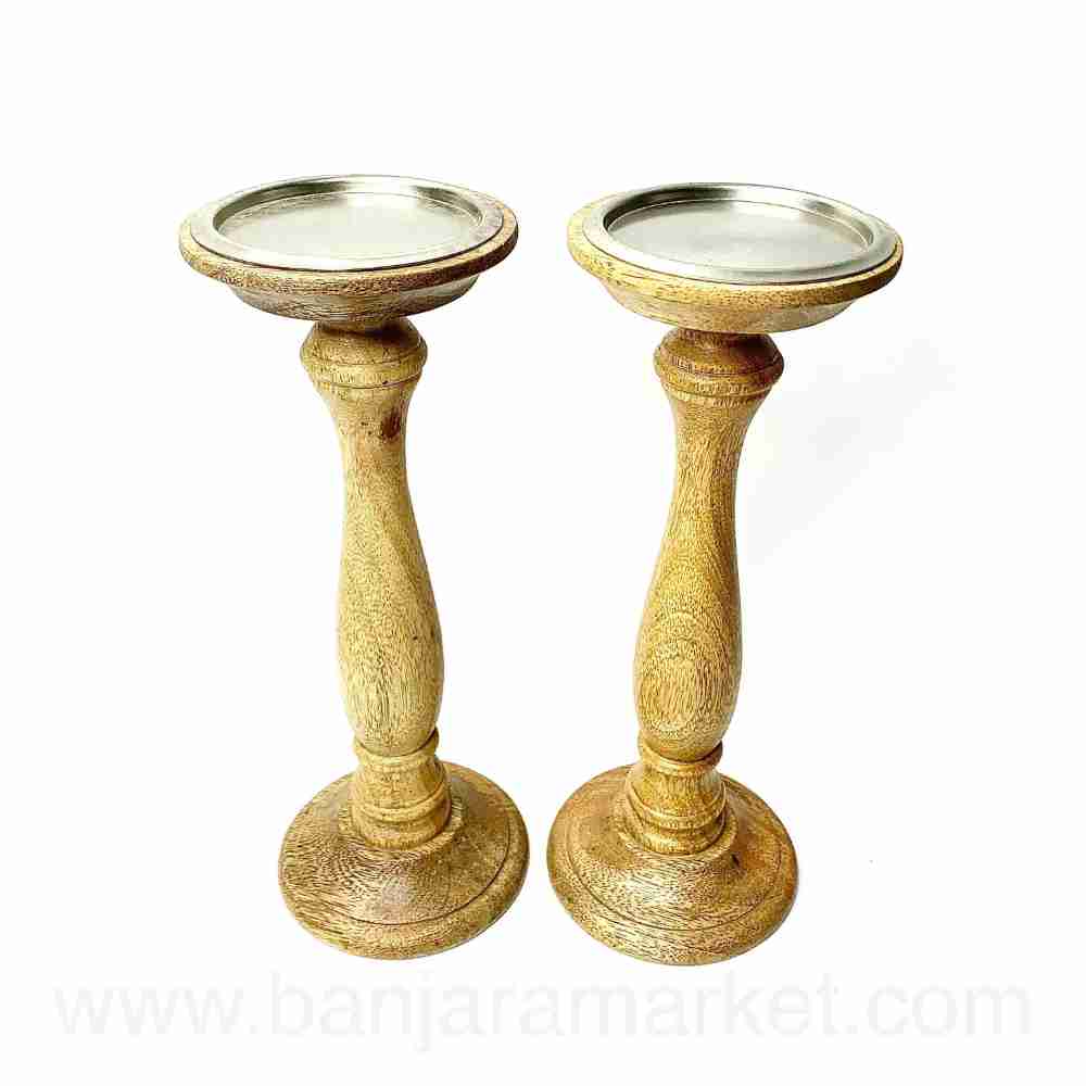 Banjara Market | Minimilistic Candle Stands (Set of 2)