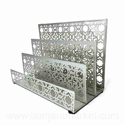 Banjara Market | Silver Metallic Organizers (Set of 3)