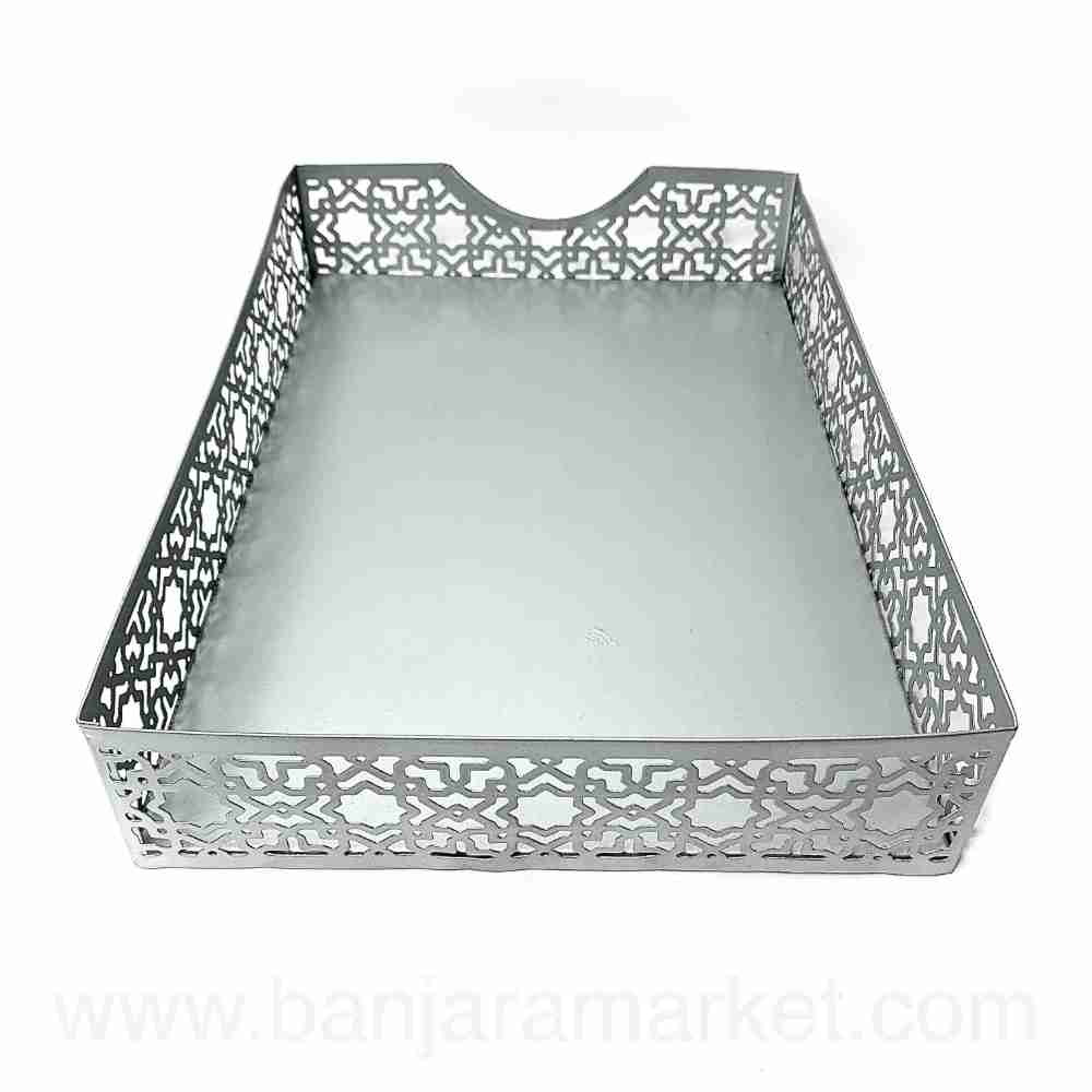 Banjara Market | Silver Metallic Organizers (Set of 3)