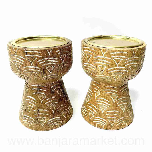 Banjara Market | Small Bohemian Candle Stands (Set of 2)