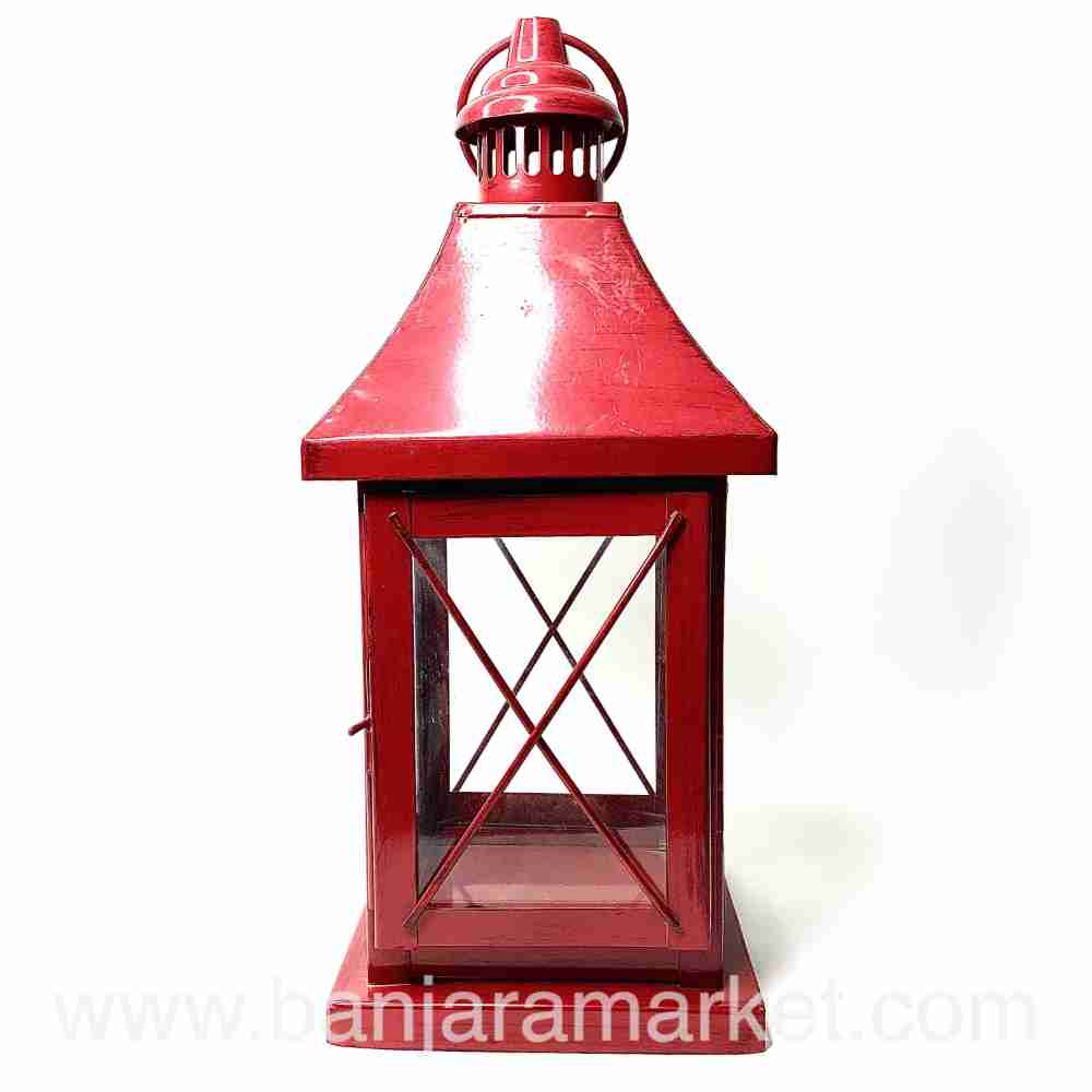 Banjara Market | Red Metallic Lantern (BIG)