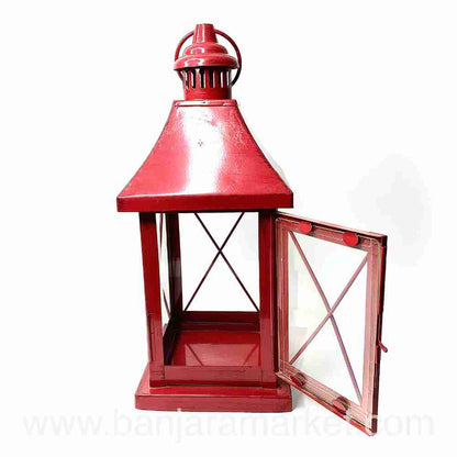 Banjara Market | Red Metallic Lantern (BIG)