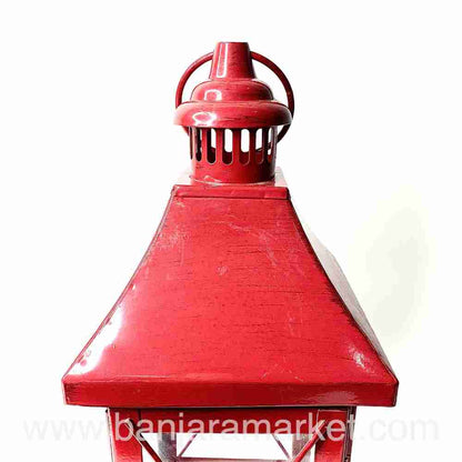 Banjara Market | Red Metallic Lantern (BIG)