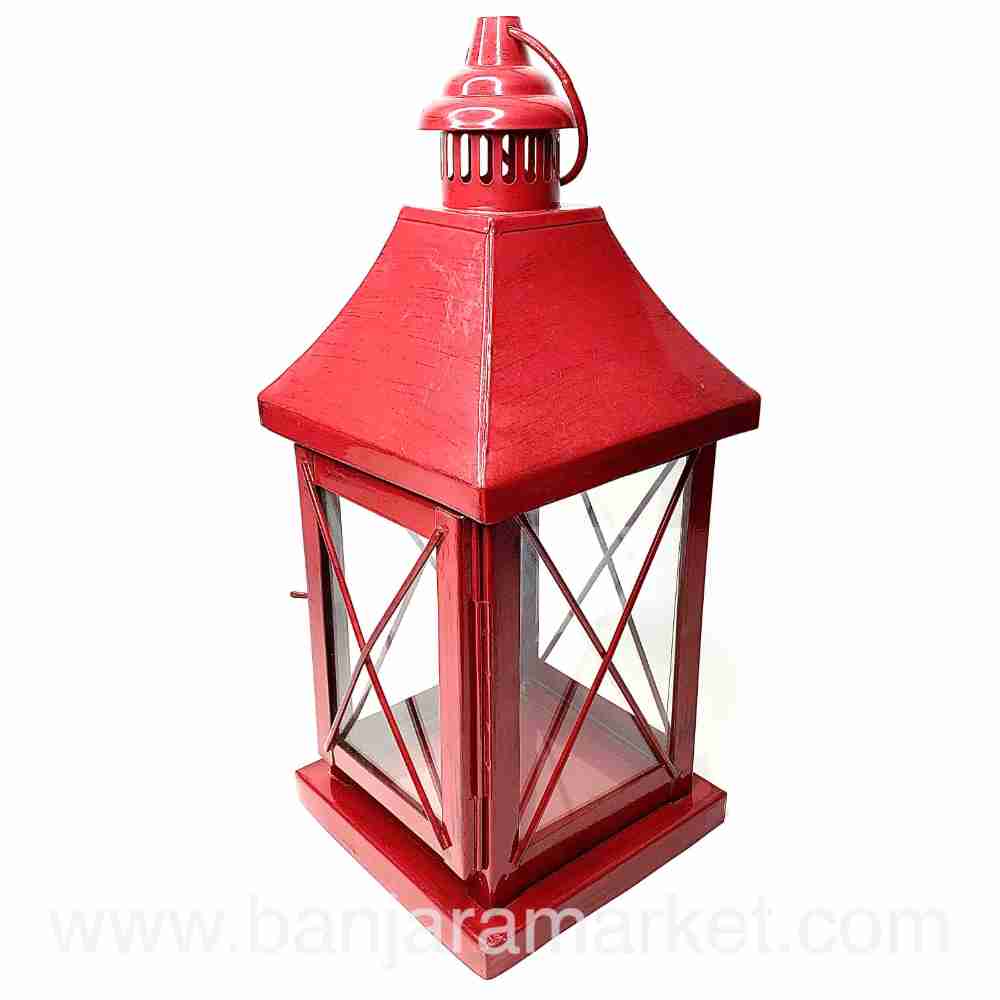 Banjara Market | Red Metallic Lantern (BIG)