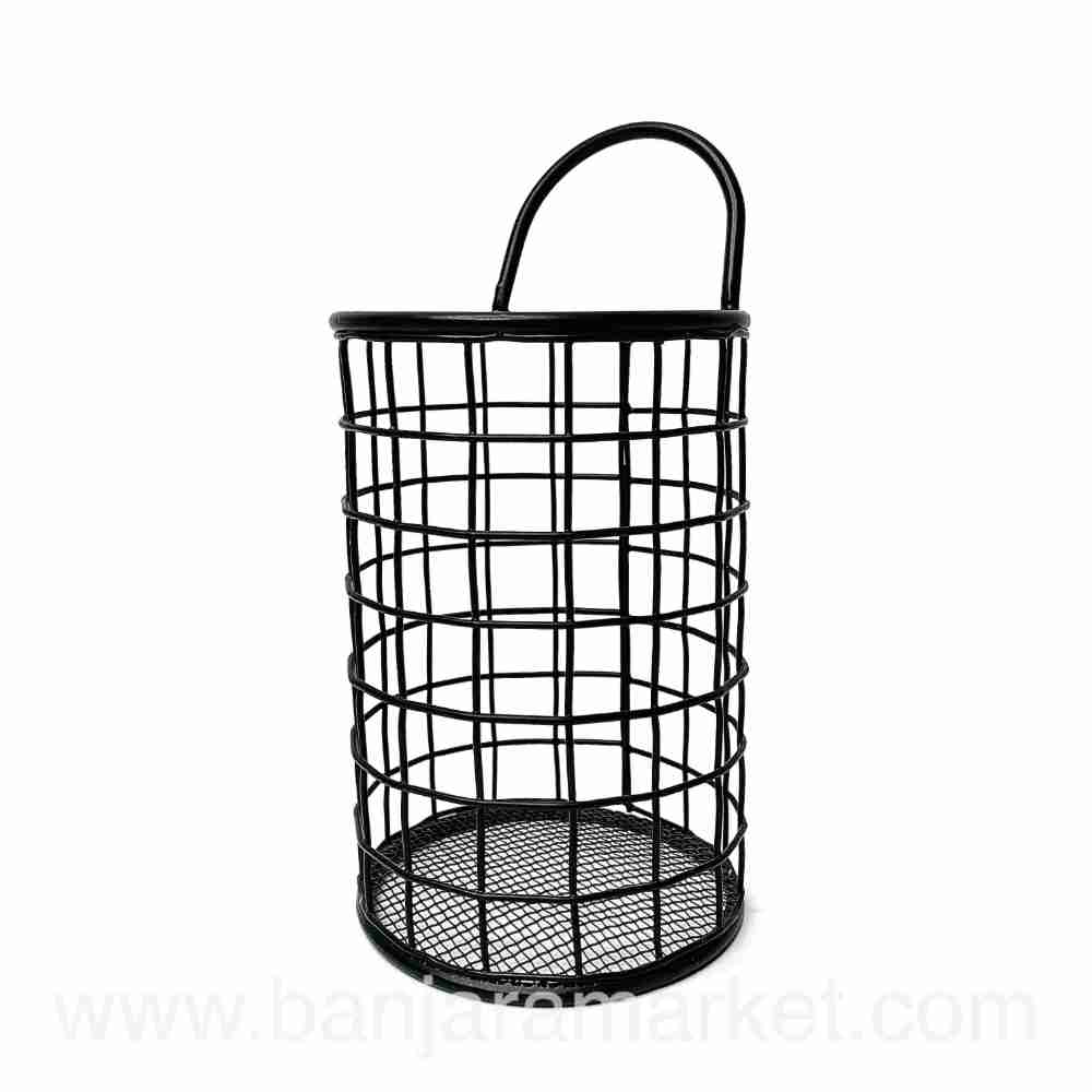 Banjara Market | Black Metallic Wire Pen Stand