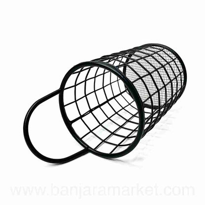 Banjara Market | Black Metallic Wire Pen Stand