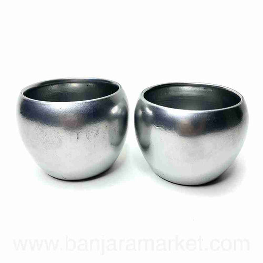 Banjara Market | Silver Candle Holders (Set of 2)