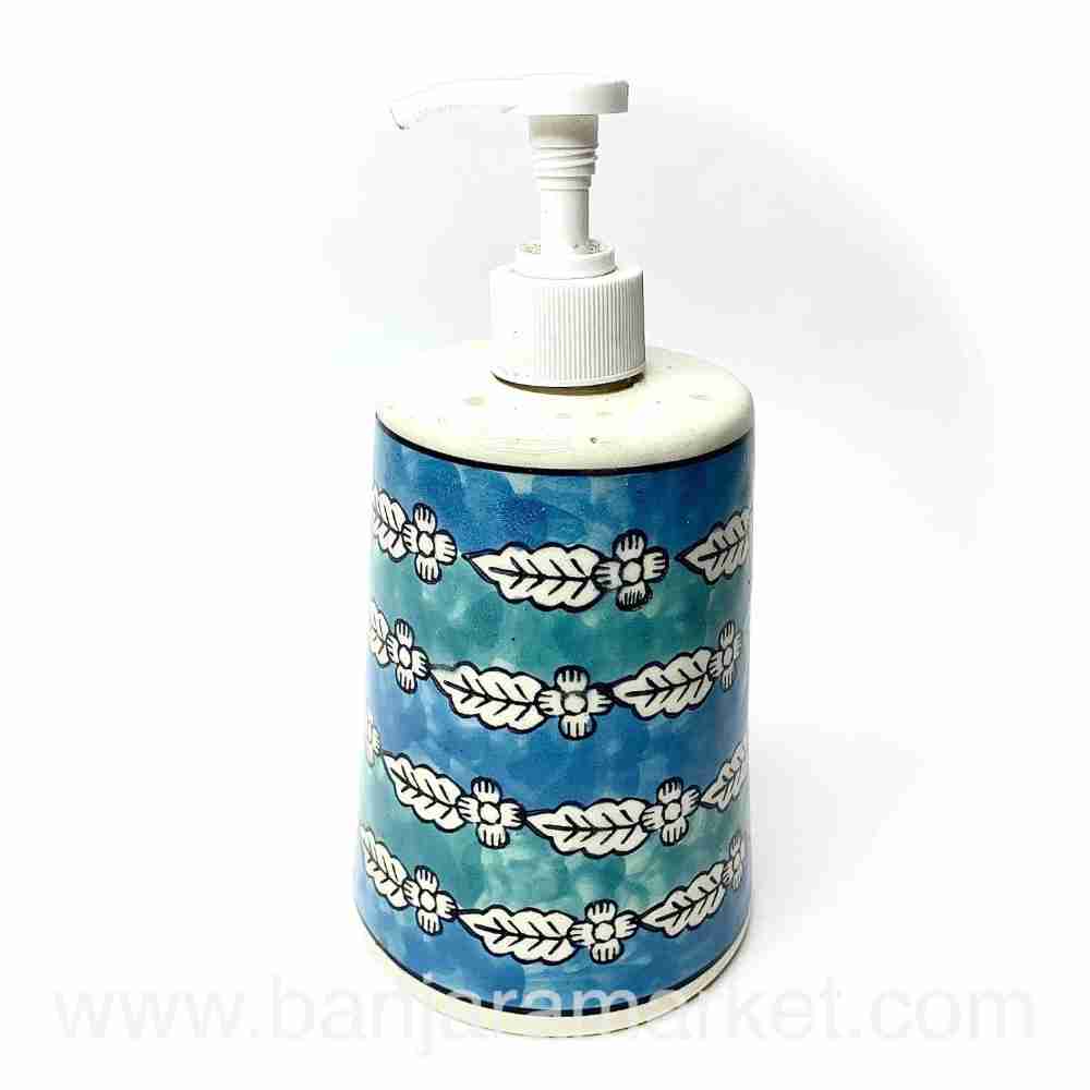 Banjara Market | Big Blue Floral Soap Dispenser