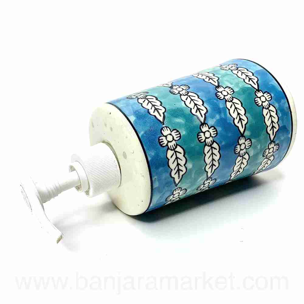 Banjara Market | Big Blue Floral Soap Dispenser