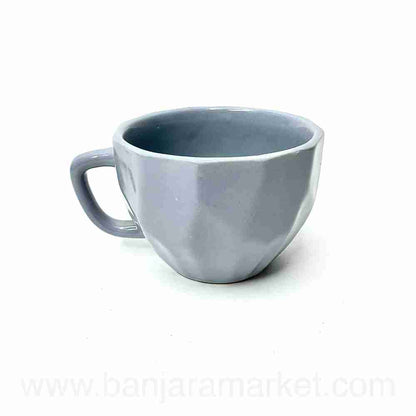 Banjara Market | Grey Modern Edge Cups (Set of 2)