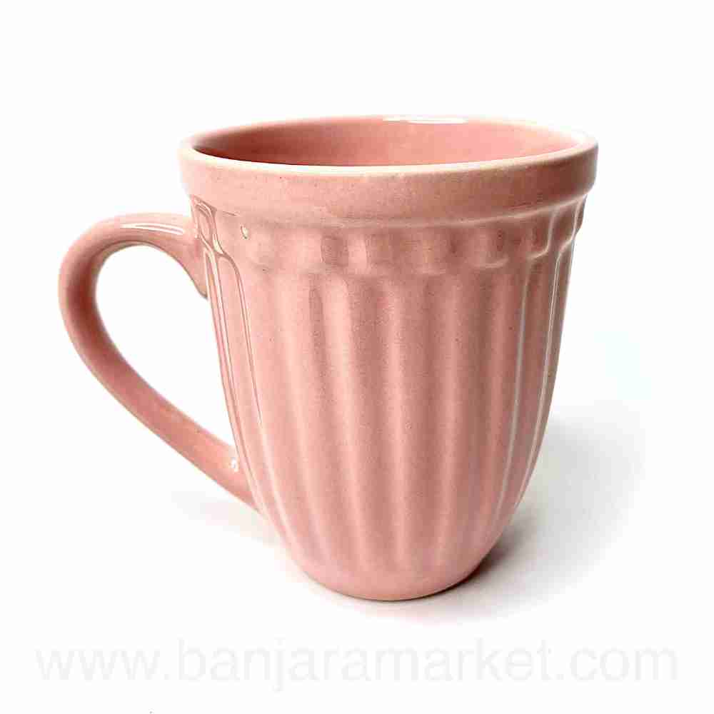 Banjara Market | Pink-Peach (Linear) Mugs (Set of 2)