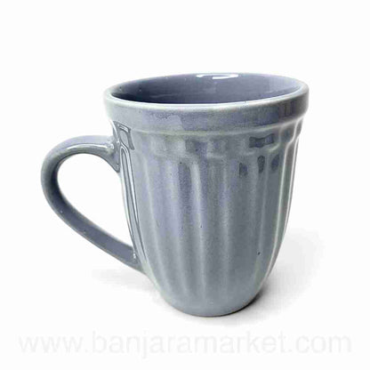 Banjara Market | Grey (Linear) Mugs (Set of 2)