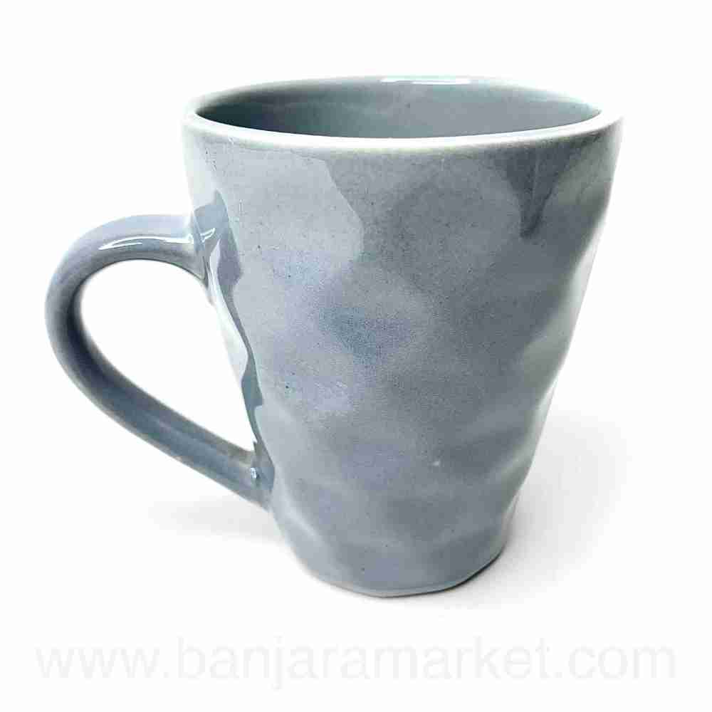 Banjara Market | Grey (Diamond) Mugs (Set of 2)