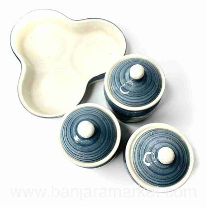 Banjara Market | Grey Moroccan Pickle Jars (Set of 3)